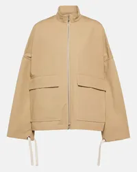 Jil Sander Giacca Boxy in gabardine di cotone Grigio