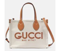 Gucci Borsa Mini in canvas con pelle Beige