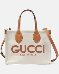 Gucci Borsa Mini in canvas con pelle Beige