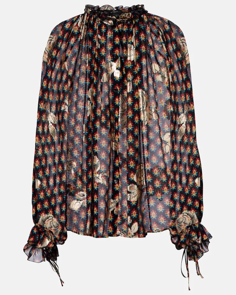 Etro Blusa in misto seta Nero