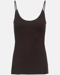 KHAITE Tank top Selee in jersey Marrone