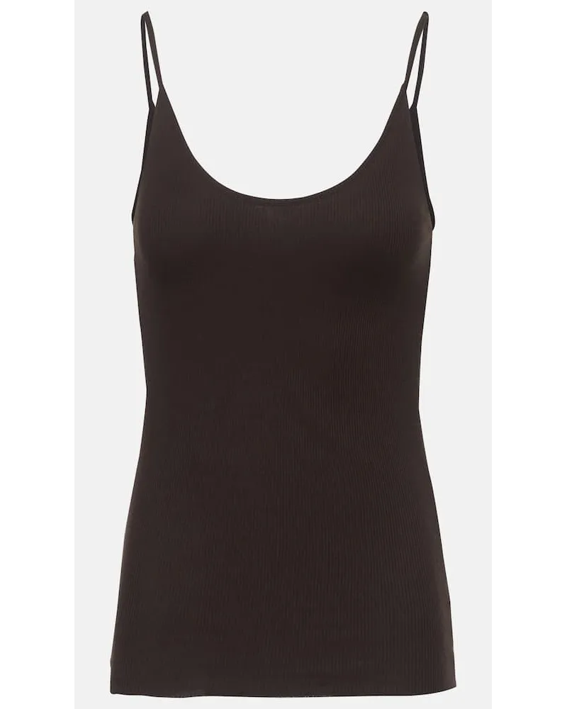 KHAITE Tank top Selee in jersey Marrone