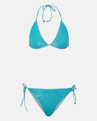 Adriana Degreas Bikini con paillettes Blu