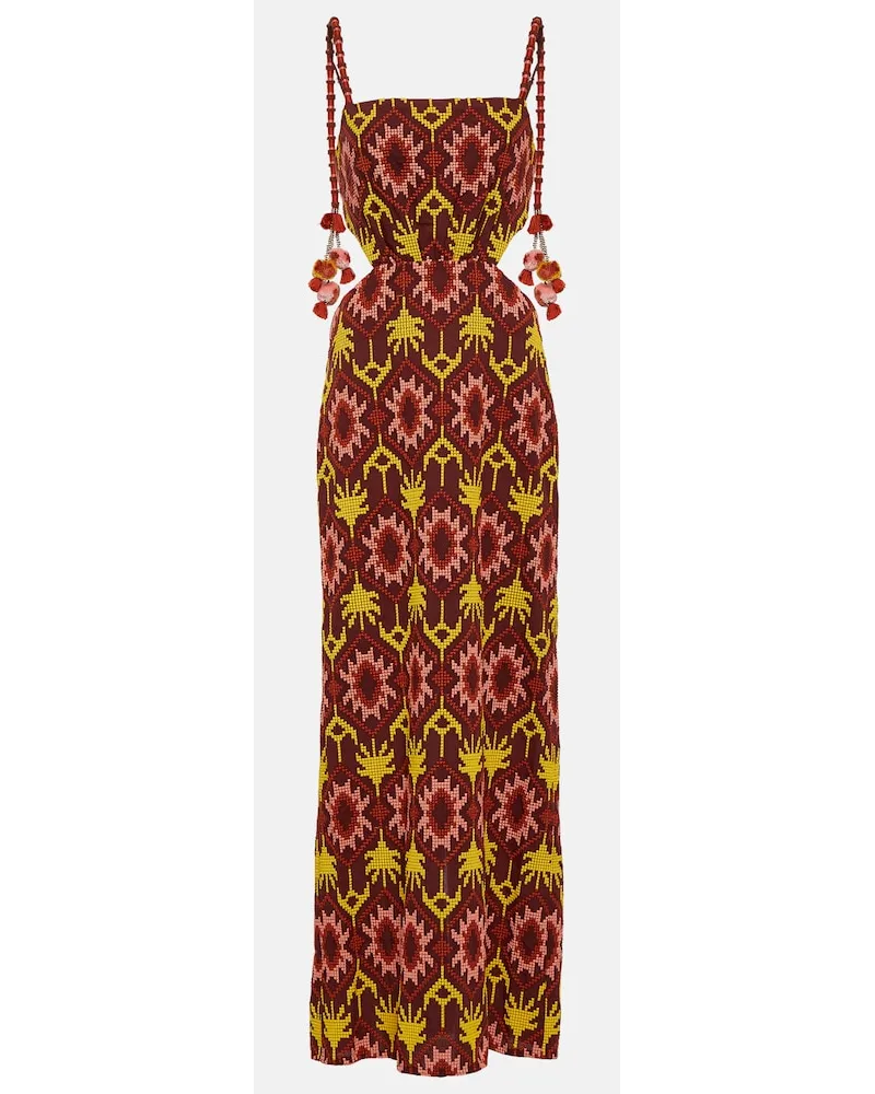 Johanna Ortiz Abito lungo con cut-out Multicolore