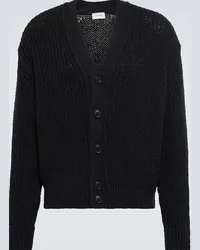 Christophe Lemaire Cardigan in maglia a coste di cotone Nero