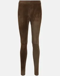 Joseph Leggings in suede Marrone