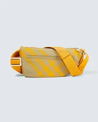 Burberry Borsa a tracolla Shield a quadri Giallo