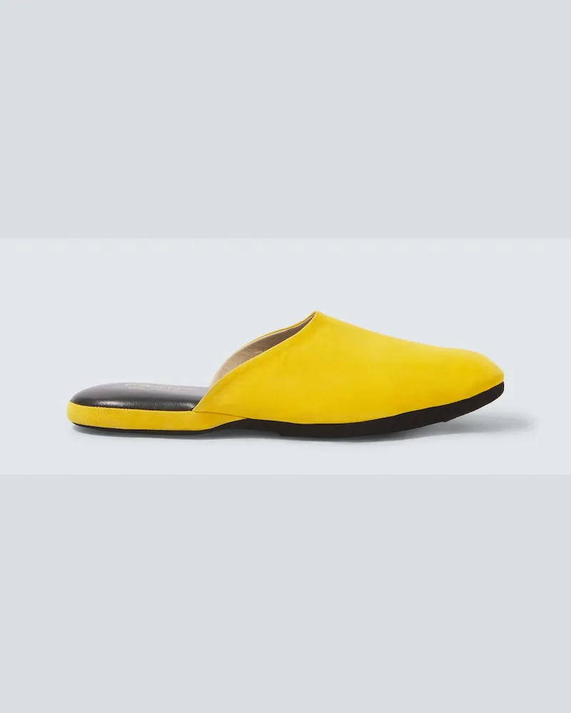 Charvet Pantofole in suede Giallo