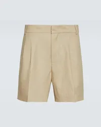 Loro Piana Bermuda Honiara in canvas di lino Beige