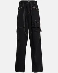 Isabel Marant Jeans cargo Paciane a gamba larga Nero