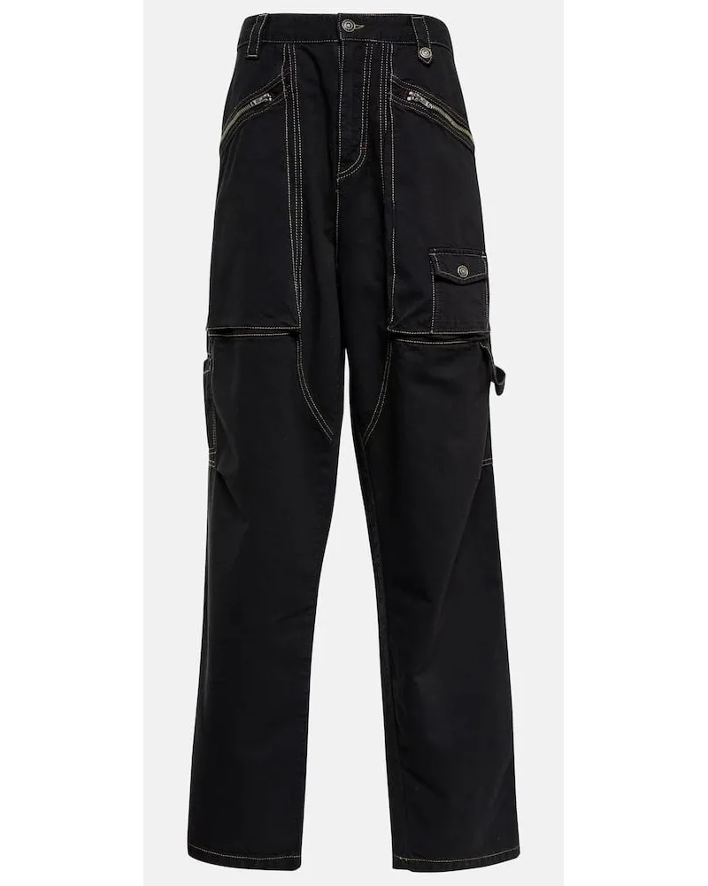 Isabel Marant Jeans cargo Paciane a gamba larga Nero