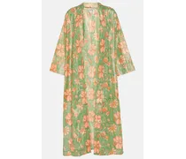 Kimono in cotone e lamé