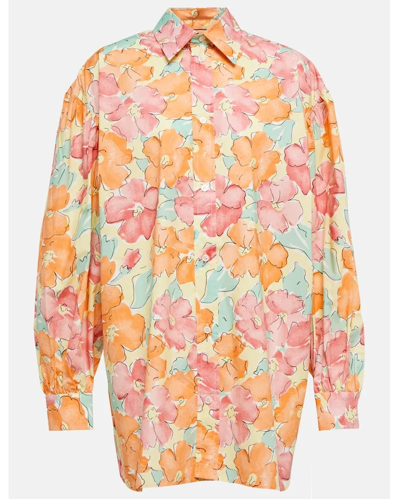 PLAN C Camicia in cotone con stampa Multicolore
