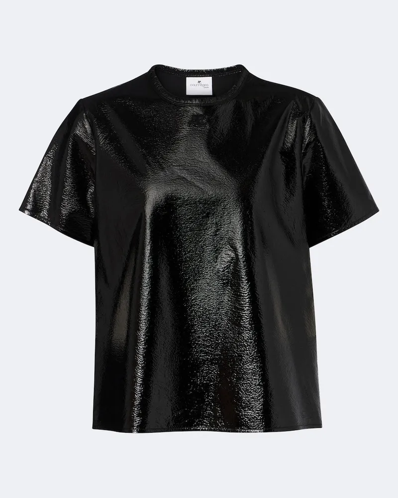 Courrèges Courrèges Top con logo Nero