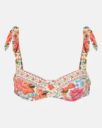 FARM Rio Top bikini con stampa floreale Multicolore