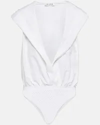 Alaïa Alaïa Body in cotone con cappuccio Bianco