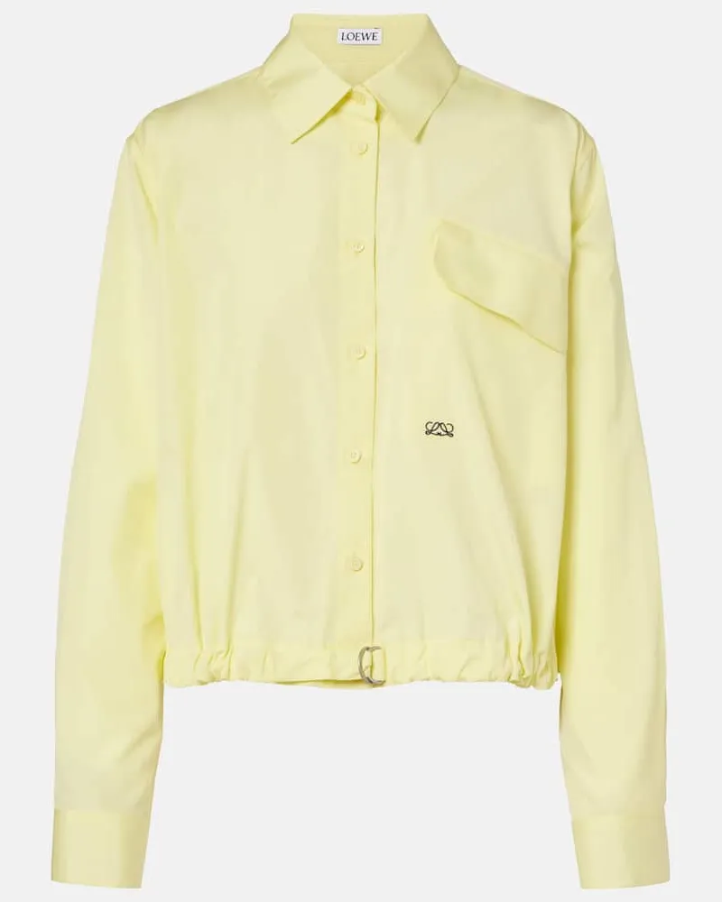 Loewe Camicia Double L in cotone Giallo