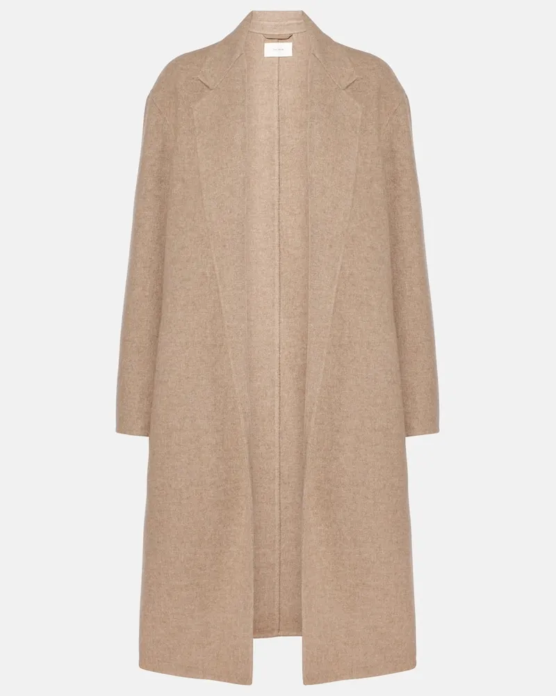 The Row Cappotto Fedra in cashmere e cotone Beige