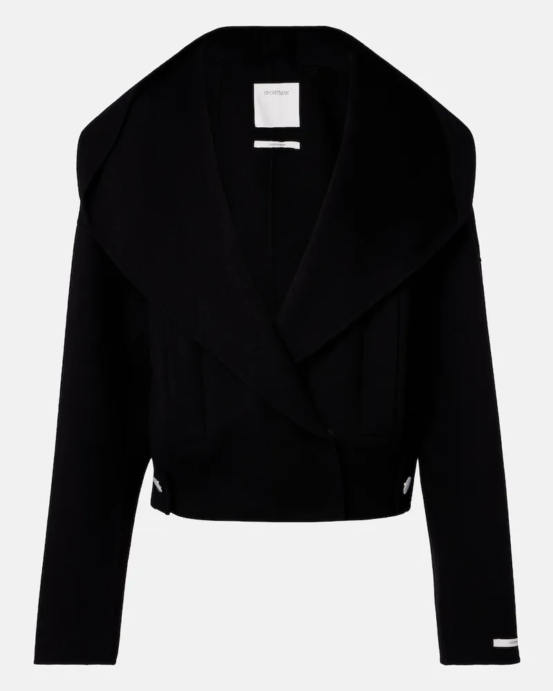 SPORTMAX Giacca doppiopetto in lana Nero