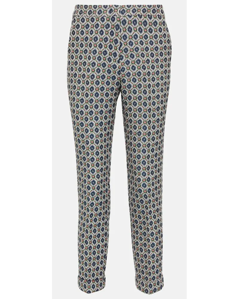 Etro Pantaloni regular in jacquard Blu