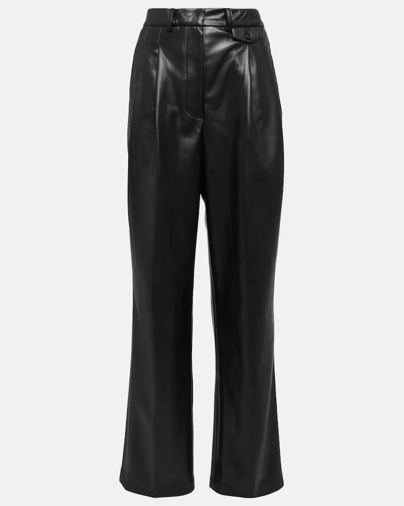FRANKIE Shop Pantaloni regular Pernille in similpelle Nero