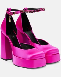 Versace Pumps con plateau Medusa Aevitas in raso Rosa