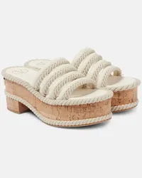 Valentino Garavani Sandali VLogo Summerblocks in pelle Bianco