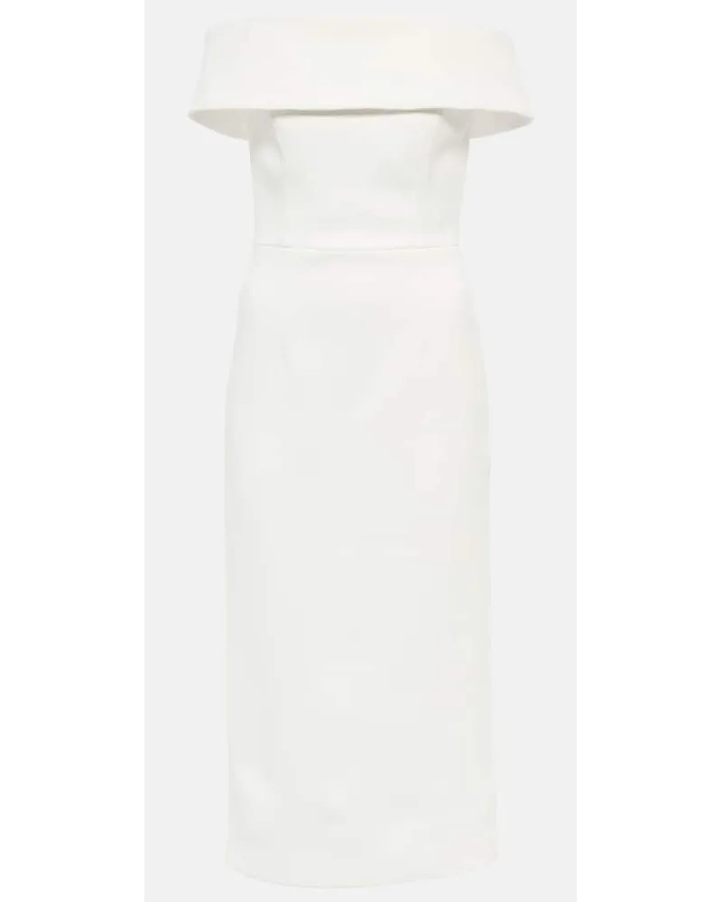 Rebecca Vallance Bridal - Abito midi Amore in crÃªpe Bianco