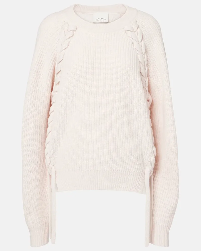 Isabel Marant Pullover Noelia in lana a coste Beige