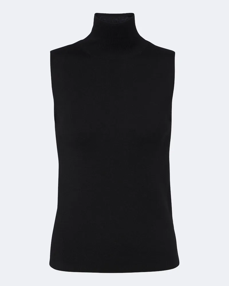 extreme cashmere Top N°502 Collo in cotone e cashmere Nero