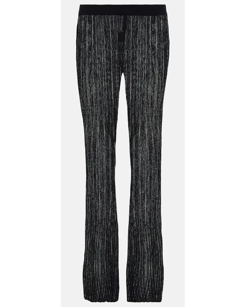 Petar Petrov Pantaloni flared Giulio in maglia Nero