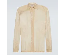 Camicia Moth Veil in mesh di cotone con ricami