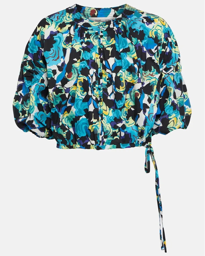 Diane von Furstenberg Top Dario in misto cotone con stampa Multicolore
