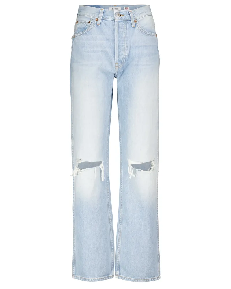 RE/DONE Jeans regular Loose a vita alta Blu