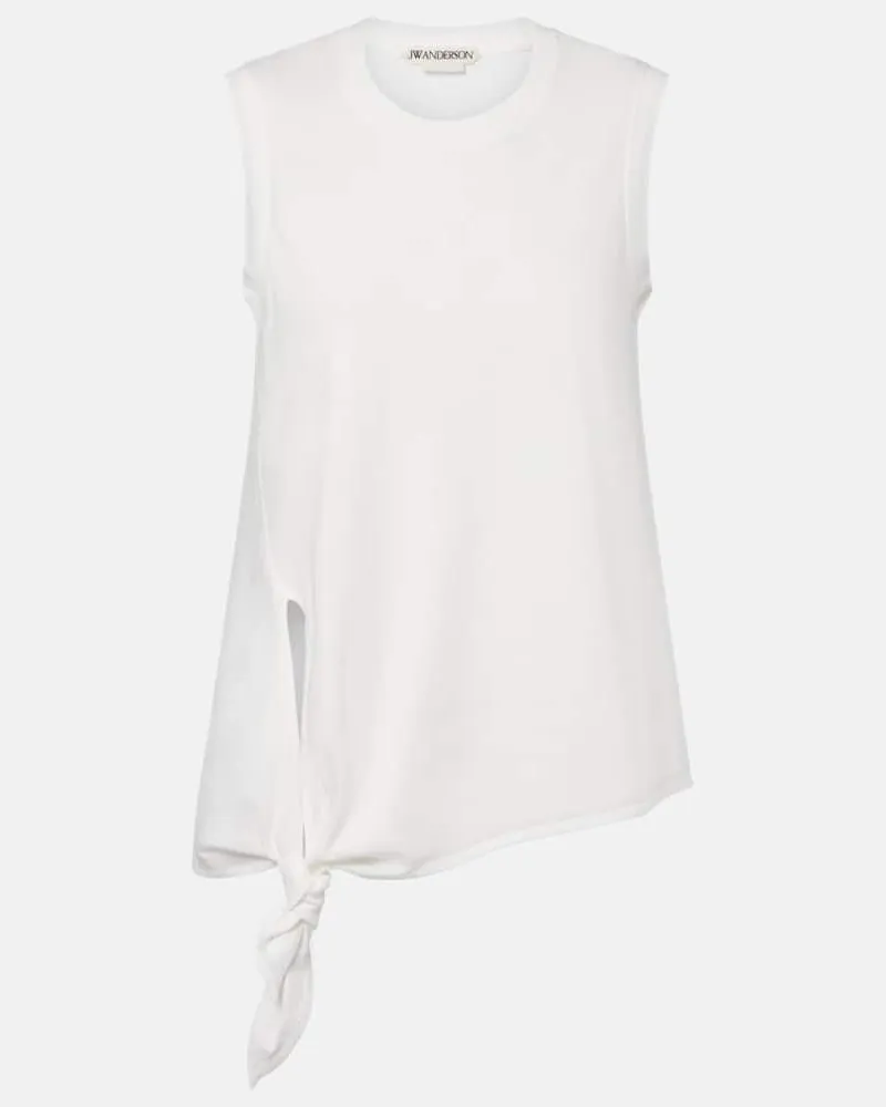 J.W.Anderson Top in jersey di cotone Bianco