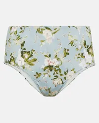 Erdem Slip bikini a vita alta con stampa Verde