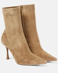 Gianvito Rossi Stivaletti Dunn in suede Marrone