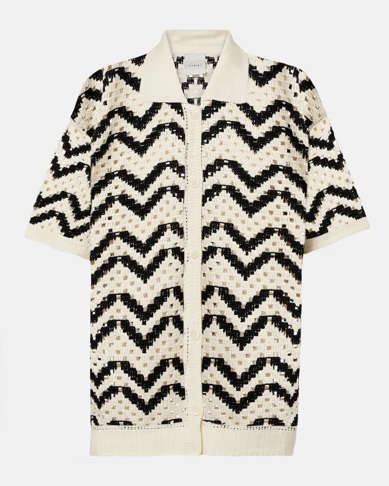 Varley Polo Anais in crochet di cotone Multicolore