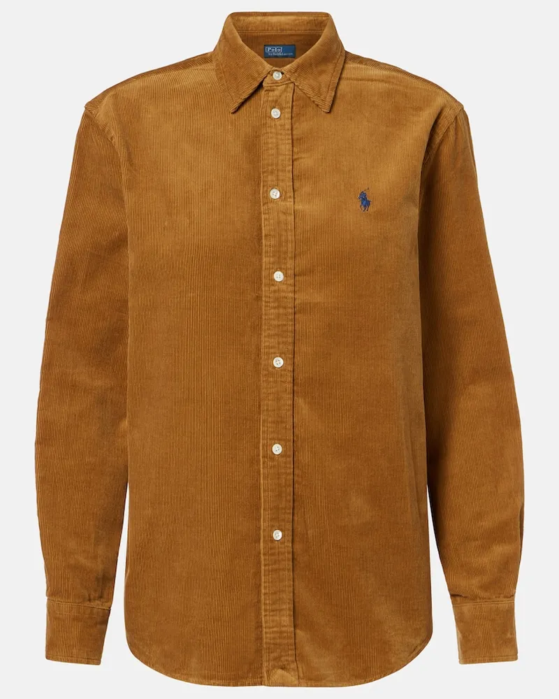 Ralph Lauren Camicia in velluto a coste di cotone Marrone