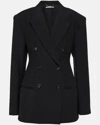 Stella McCartney Blazer doppiopetto in lana Nero