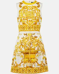 Dolce & Gabbana Miniabito Majolica in misto cotone Giallo