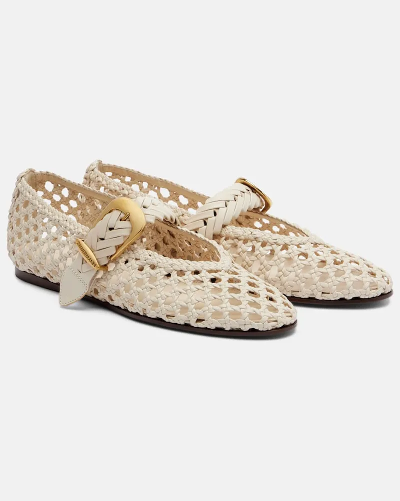 Zimmermann Ballerine Mary Jane Alchemy in pelle Bianco