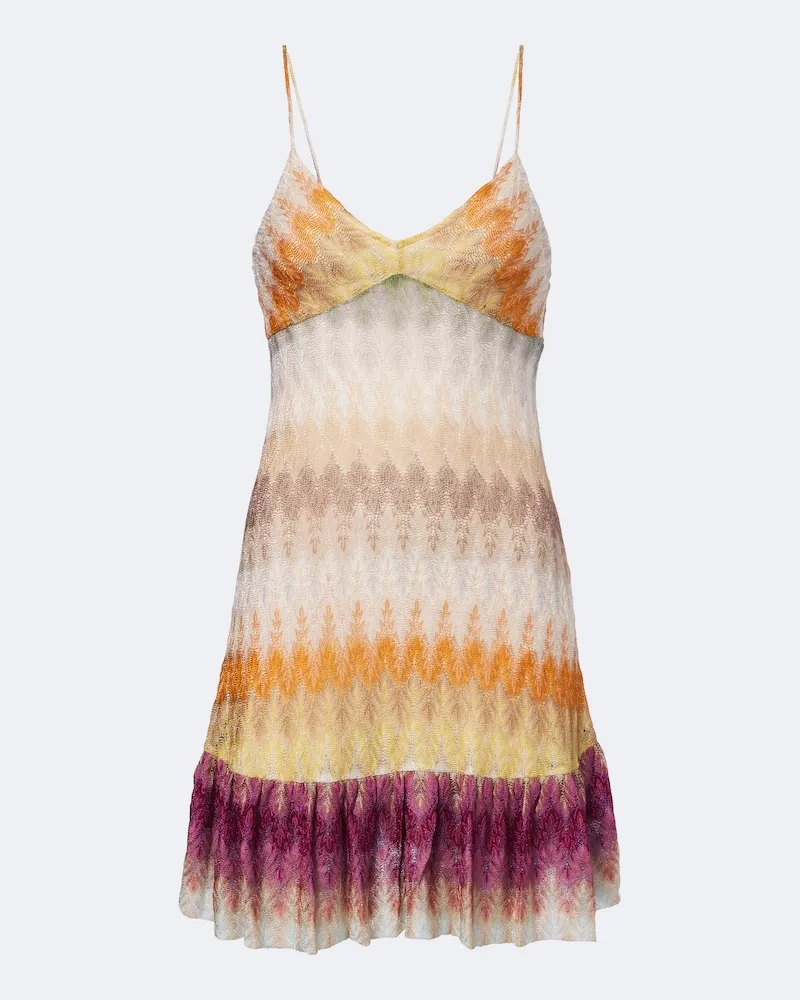 Missoni Abito corto a balze Multicolore