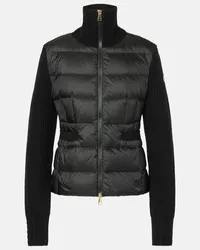 Moncler Giacca in lana con imbottitura Nero