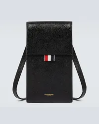 Thom Browne Borsa porta smartphone in pelle Nero