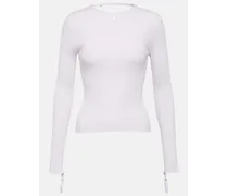 Courrèges Top in maglia a coste con cut-out