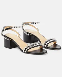 Mach & Mach Sandali Audrey 55 in pelle con cristalli Nero