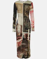 Vivienne Westwood Abito midi Boulle con stampa Multicolore