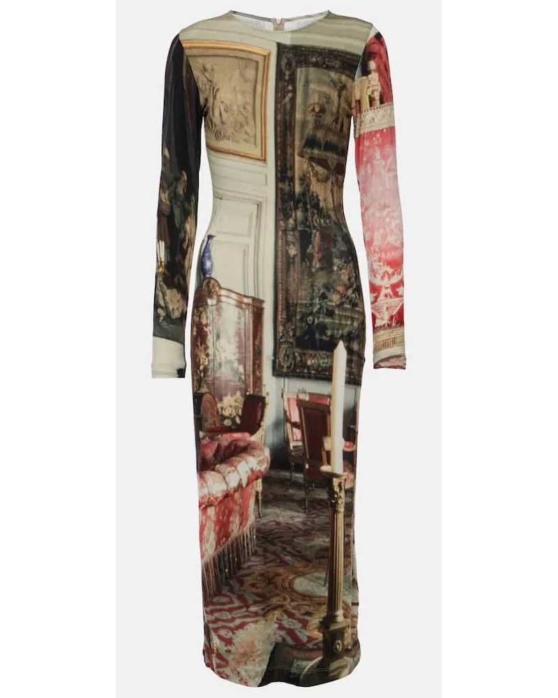 Vivienne Westwood Abito midi Boulle con stampa Multicolore