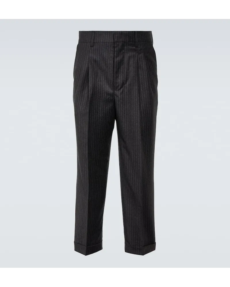 AMI Paris Pantaloni tapered in lana Nero